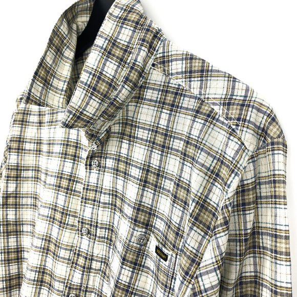 VOLCOM Workwear Fit for Comfort Plaid Long Sleeve Button Up Shirt Size L - Picture 4 of 16